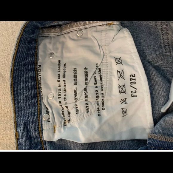 French Connection Size 8 90's Style Gaucho Style Jeans Vintage Blue Wash NWT MOM - Picture 6 of 6